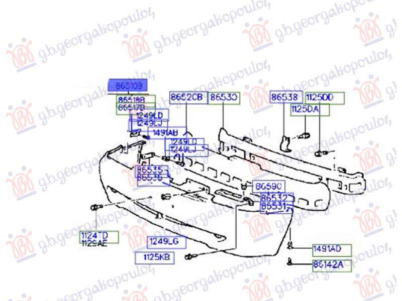 PREDNJI BRANIK 97-98 (ORIGINALNI) HYUNDAI ACCENT H/B 1997-1999 (X-3)