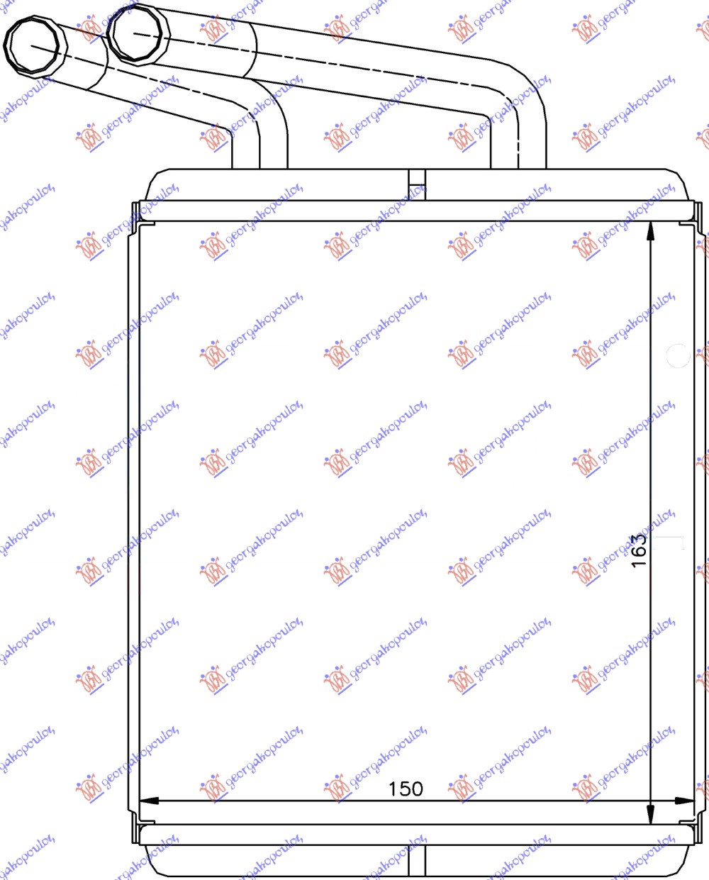 GREJAC KABINE (163x150x42) HYUNDAI H100 VAN 1993-2003 (P)