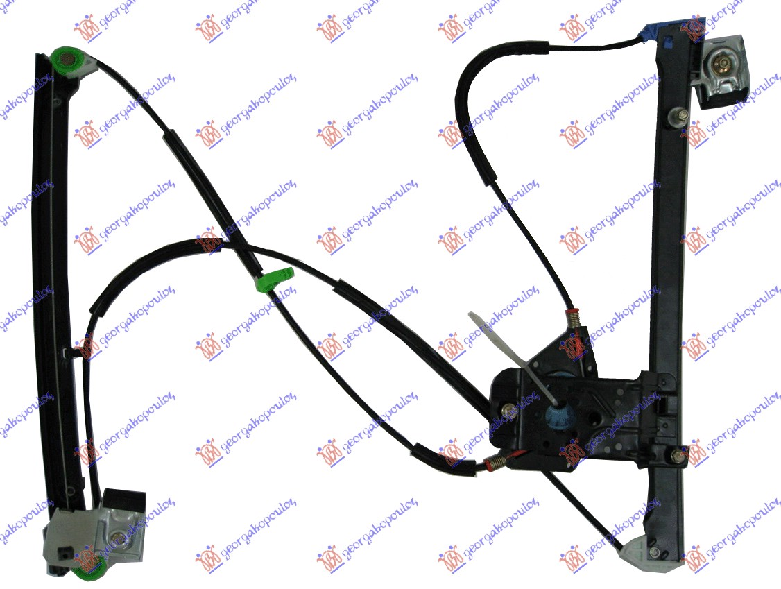 PODIZAC PREDNJEG PROZORA ELEKTRICNI (BEZ MOTORA) 3 VRATA VW POLO 1994-1999 (6N1)