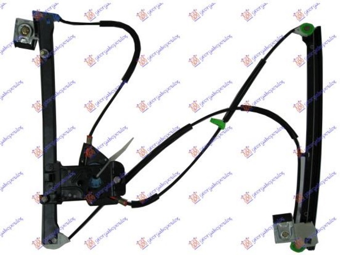 PODIZAC PREDNJEG PROZORA ELEKTRICNI (BEZ MOTORA) 3 VRATA (A KVALITET) VW POLO 1994-1999 (6N1)