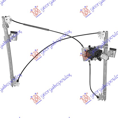 PODIZAC PREDNJEG PROZORA ELEKTRICNI 3 VRATA (A KVALITET) VW POLO 1994-1999 (6N1)
