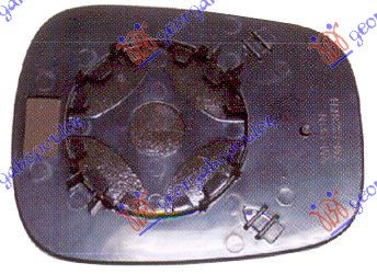 STAKLO RETROVIZORA SA GREJACEM (L=D) (ASFERICNO) RENAULT KANGOO 2003-2008 (KC0/KC1)