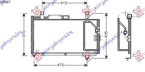 HLADNJAK KLIME BENZIN (525x29x19) SUZUKI SWIFT H/B 1996-2005 (AH/AJ/EA/MA)