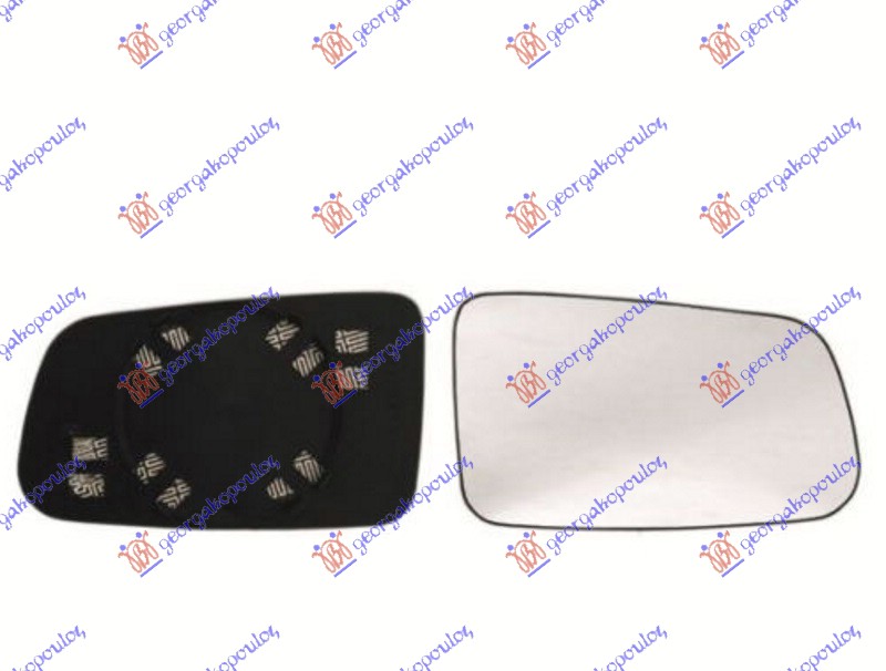 STAKLO RETROVIZORA SA GREJACEM CITROEN ZX 1994-1997 (N2)