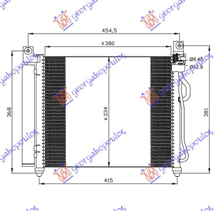 HLADNJAK KLIME BENZIN/DIZEL (39x33.5) KIA PICANTO 2004-2008 (SA)