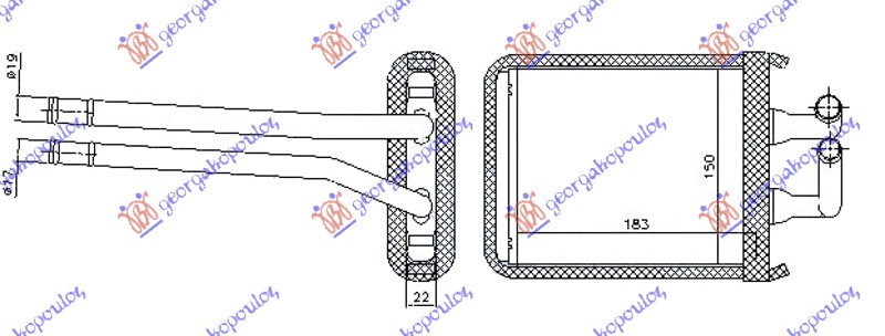 GREJAC KABINE (180x150x20) (TIP HALLA) KIA PICANTO 2004-2008 (SA)