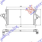 HLADNJAK INTERKULERA 1.9 TD (580x360x34) CITROEN XANTIA 1993-2001 (X1/X2)