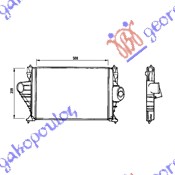 HLADNJAK INTERKULERA 2.0i TURBO BENZIN - 2.0 HDI-2.1 TD CITROEN XANTIA 1993-2001 (X1/X2)