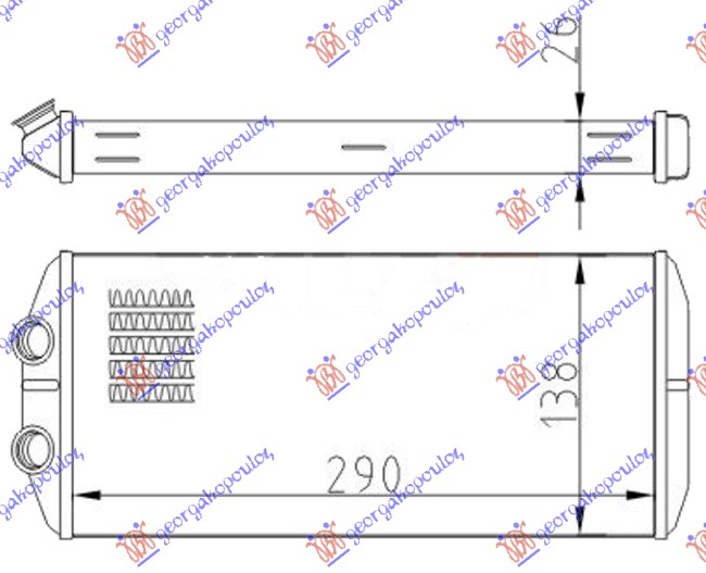 GREJAC KABINE (290x140x26) (TIP DENSO) CITROEN C4 PICASSO/GRAND PICASSO 2007-2014 (UD/UA)