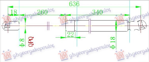 AMORTIZER GEPEK VRATA (640L-565N) CITROEN C4 PICASSO/GRAND PICASSO 2007-2014 (UD/UA)