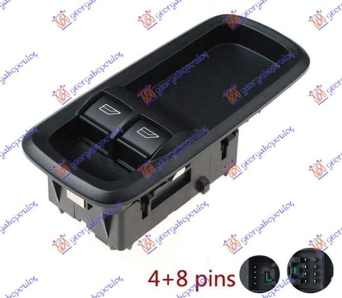 PREKIDAC U PREDNJIM VRATIMA (2 TASTERA) -96 (7 PIN) FORD FIESTA 2008-2013 (CB1/JHJD)