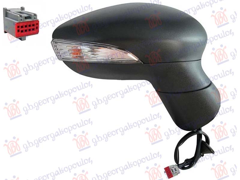 RETROVIZOR ELEKTRICNI SA GREJACEM (MIGAVAC) (ASFERICNO STAKLO) FORD FIESTA 2008-2013 (CB1/JHJD)