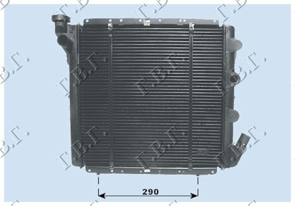 HLADNJAK MOTORA 1.6 DIZEL (39x39) RENAULT EXPRESS 1992-1994