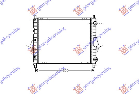 HLADNJAK MOTORA 1.2i (MAN/AUTO) (+AC) (430x390x24) RENAULT TWINGO 1992-1998 (C06)