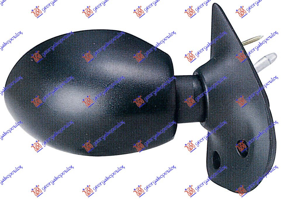 RETROVIZOR MEHANICKI SA RUCICOM (KONVEKSNO STAKLO) RENAULT TWINGO 2000-2007 (C06)