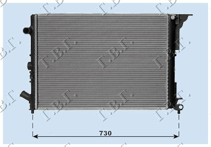 HLADNJAK MOTORA BENZIN (+AC) (39x39.5x1.9) RENAULT 9 1981-1992 (L42)