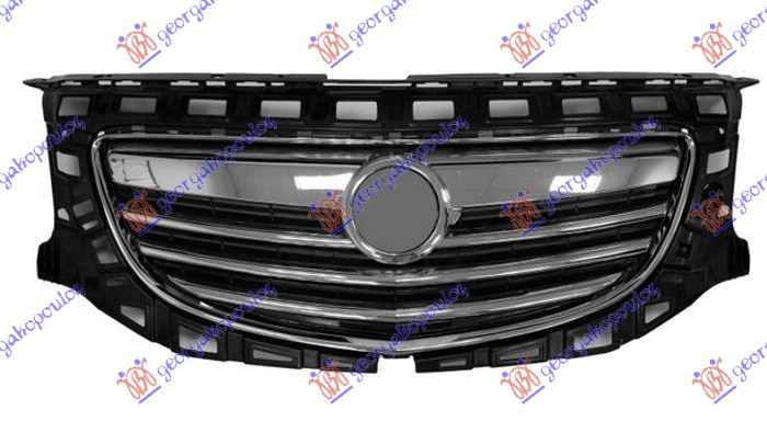 PVC MASKA KOMPLET (CRNA SA HROM LAJSNAMA) (SA GORNJOM HROM LAJSNOM) OPEL INSIGNIA 2008-2013 (G09)