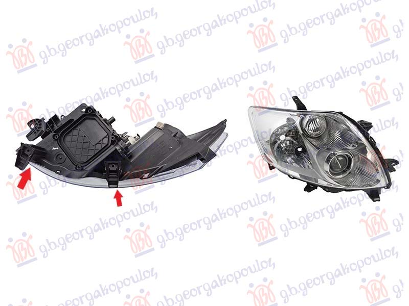 FAR ELEKTRICNI HROM (VALEO TIP) (BEZ MOTORA) (TYC) TOYOTA AURIS 2006-2010 (E15)