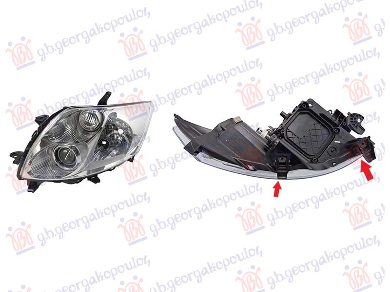 FAR ELEKTRICNI HROM (VALEO TIP) (BEZ MOTORA) (TYC) TOYOTA AURIS 2006-2010 (E15)