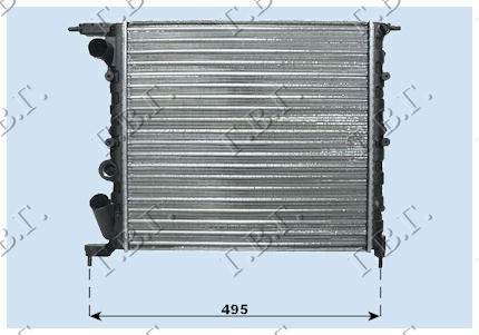 HLADNJAK MOTORA 1.2/1.4cc 8V (39x38) (ZATVOREN SISTEM) RENAULT CLIO I 1994-1995 (B C57/5 357)