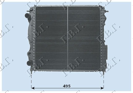 HLADNJAK MOTORA 1.2/1.4 8V (+AC) (43x40) RENAULT CLIO I 1994-1995 (B C57/5 357)