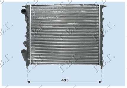 HLADNJAK MOTORA 1.2/1.4CC (-AC) (43x38) RENAULT CLIO I 1994-1995 (B C57/5 357)