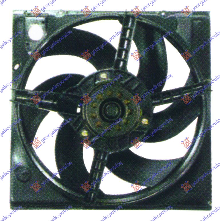 VENTILATOR HLADNJAKA KOMPLET (BENZIN/DIZEL) (+AC) (38cm) RENAULT 19 1988-1992 (B/C53/L53/D53)