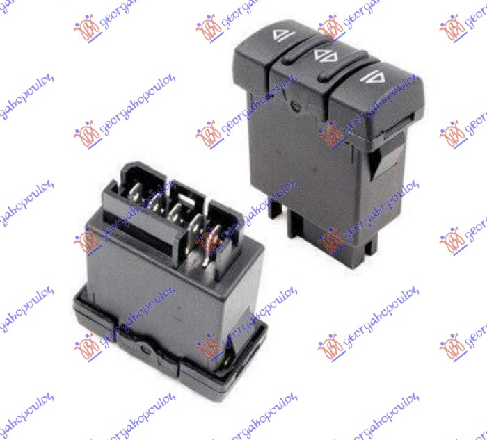 PREKIDAC U PREDNJIM VRATIMA (2 TASTERA) (5 PIN) RENAULT 19 1988-1992 (B/C53/L53/D53)