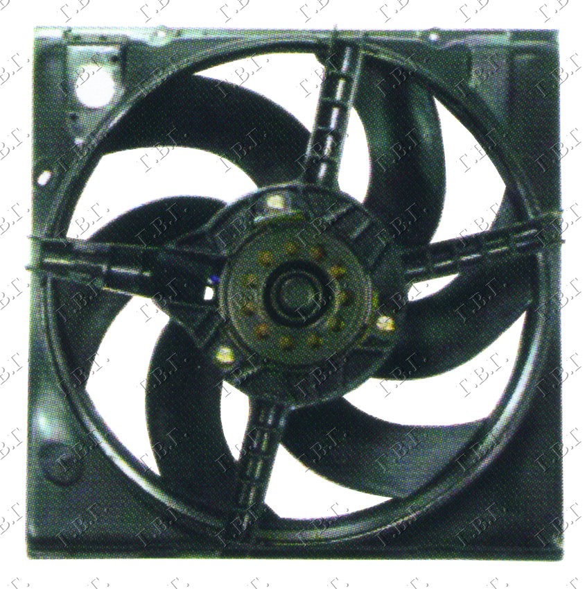 VENTILATOR HLADNJAKA KOMPLET (BENZIN/DIZEL) (+AC) (38cm) RENAULT 19 1992-1995 (D53/853/B/C53)