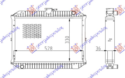 HLADNJAK MOTORA 1.5 BENZIN (33x54.5x36) NISSAN VANETTE SPAIN 1986-1995 (C220)