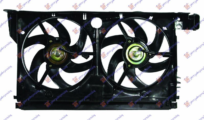 VENTILATOR HLADNJAKA (DUPLI) KOMPLET (BENZIN/DIZEL) (+ AC) PEUGEOT 406 SDN 1996-2005 (8C/8E/8F)