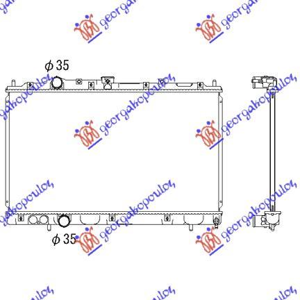HLADNJAK MOTORA 1.3/1.5/1.6/1.4CC (37.5x66) MITSUBISHI LANCER 1995-1997 (CK1/CJ)