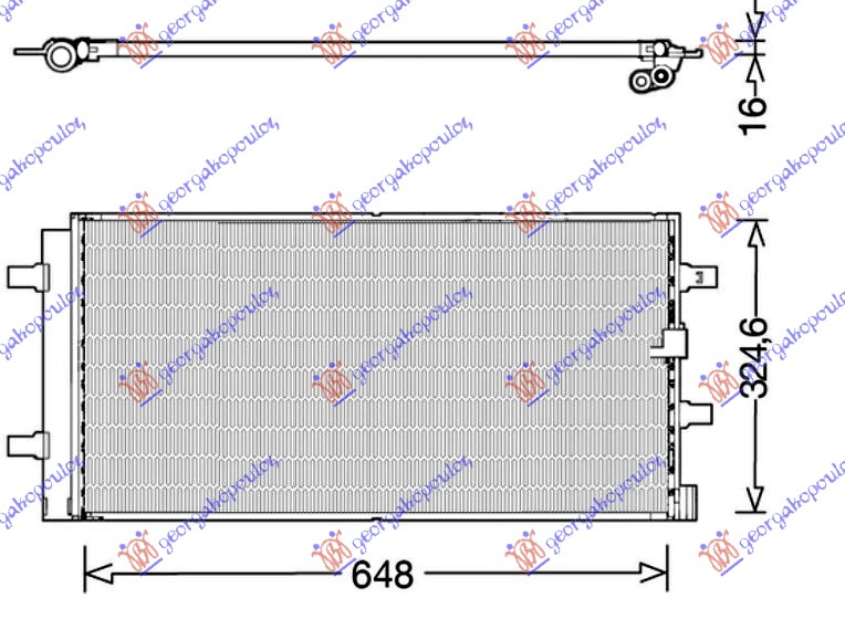 HLADNJAK KLIME BENZIN/DIZEL (650x325x16) AUDI A7 2014-2018 (4GA/4GF)