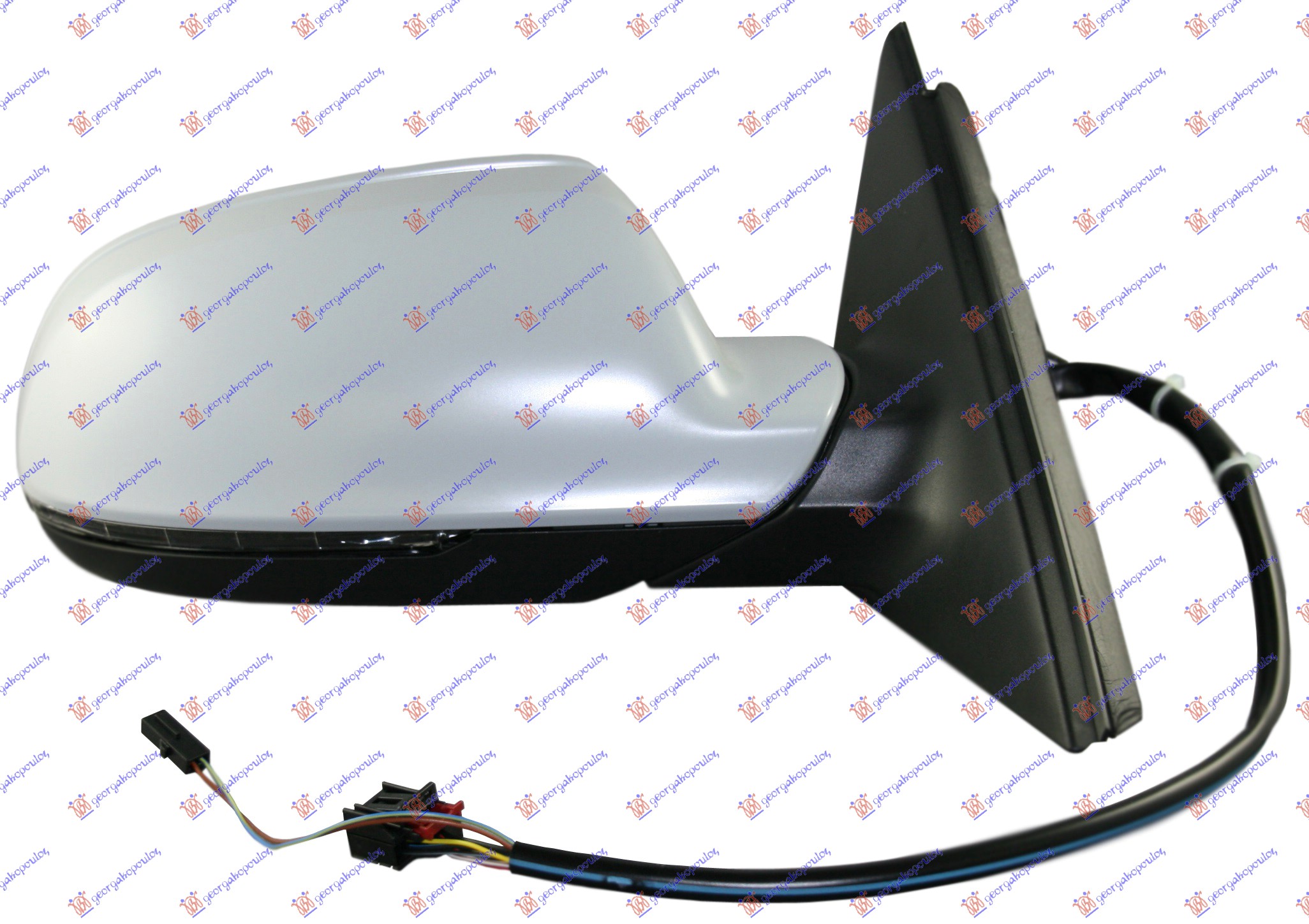RETROVIZOR ELEKTRICNI SA GREJACEM PM (ELEKTRO-SKLOPIV) (MIGAVAC) (MEMORIJA) 2010- (16 PIN) (A KVALITET) (ASFERICNO STAKLO) AUDI A4 2011-2015 (8KH/8K2/8K5)