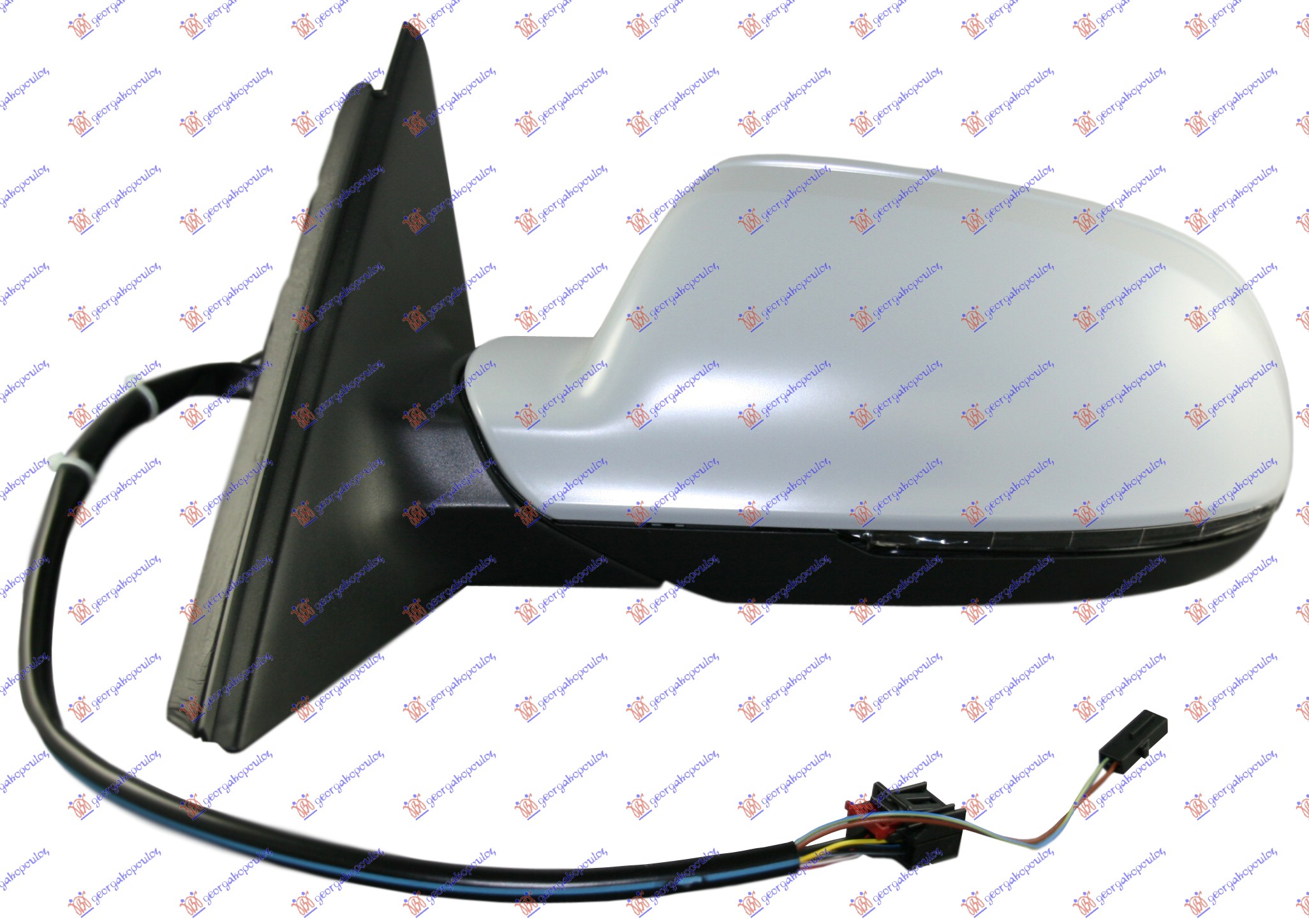 RETROVIZOR ELEKTRICNI SA GREJACEM PM (ELEKTRO-SKLOPIV) (MIGAVAC) (MEMORIJA) 2010- (16 PIN) (A KVALITET) (ASFERICNO STAKLO) AUDI A4 2011-2015 (8KH/8K2/8K5)