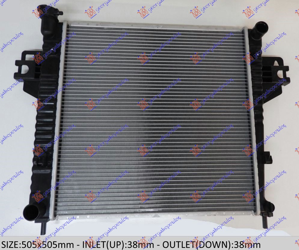 HLADNJAK MOTORA BENZIN 2.4 (MAN) (+/-AC) (50.5x50.5) JEEP CHEROKEE 2002-2008 (KJ)