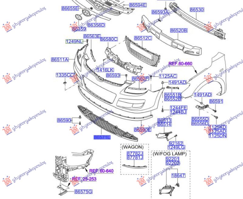 APSORBER PREDNJEG BRANIKA DONJI PLASTICNI (ORIGINALNI) HYUNDAI i30 2007-2012 (FD)