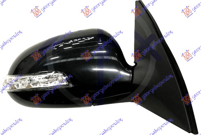 RETROVIZOR ELEKTRICNI SA GREJACEM PM (ELEKTRO-SKLOPIV) (MIGAVAC) (8 PIN) (KONVEKSNO STAKLO) HYUNDAI i30 2007-2012 (FD)