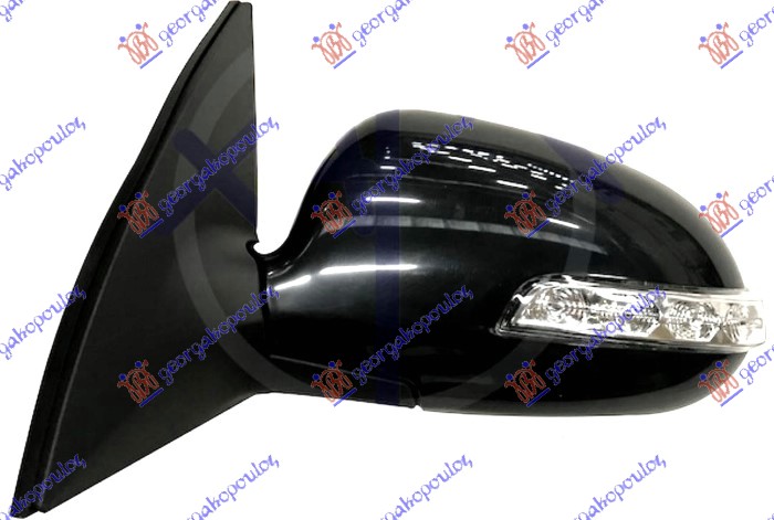 RETROVIZOR ELEKTRICNI SA GREJACEM PM (ELEKTRO-SKLOPIV) (MIGAVAC) (8 PIN) (KONVEKSNO STAKLO) HYUNDAI i30 2007-2012 (FD)