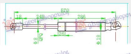 AMORTIZER GEPEK VRATA (569L-310N) HYUNDAI i30 2007-2012 (FD)
