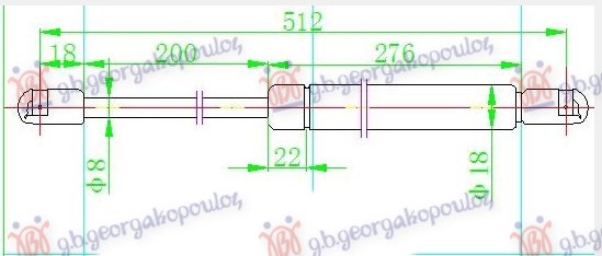 AMORTIZER GEPEK VRATA KARAVAN (513L-460N) HYUNDAI i30 2007-2012 (FD)