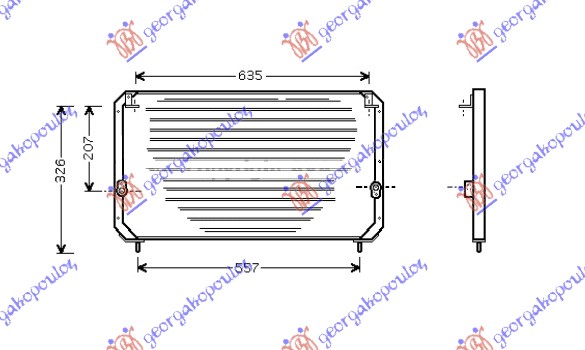 HLADNJAK KLIME (690x345) TOYOTA CARINA E/CORONA 1991-1995 (T19)