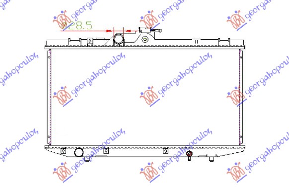 HLADNJAK MOTORA 1.0/1.3 (325x559x16) TOYOTA STARLET 1990-1995 (EP 80)