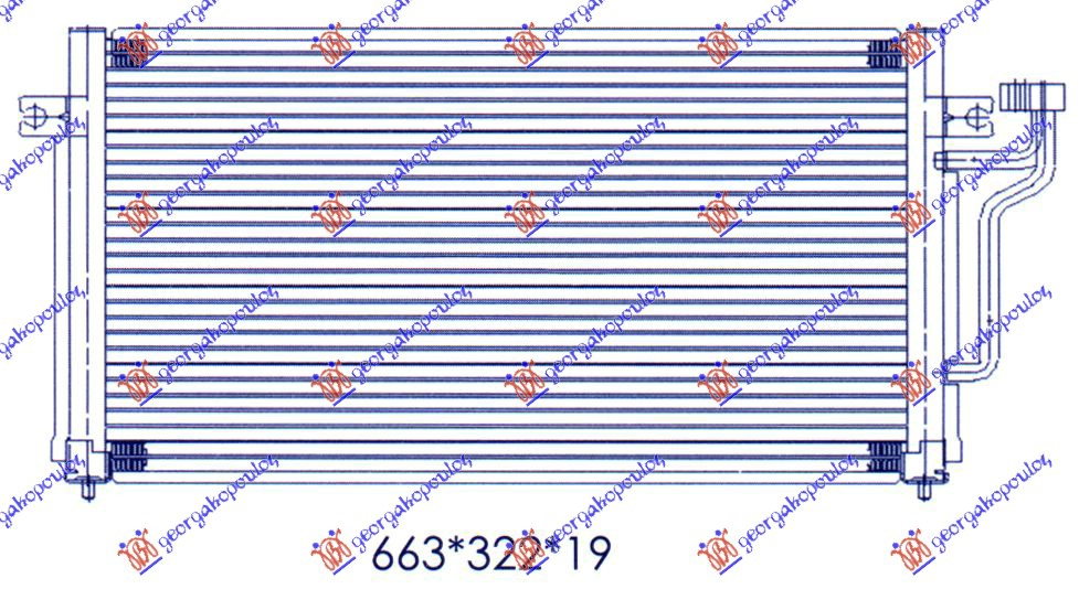 HLADNJAK KLIME (596x305) MITSUBISHI LANCER 1992-1995 (CBA/CDA/CB1/CB4)