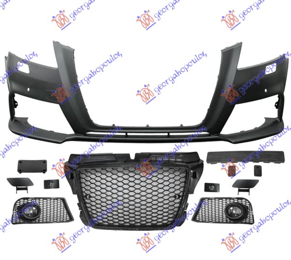 PREDNJI BRANIK (PRSKALICE) (PDS SENZORI) (KOMPLET) (S3 LOOK) AUDI A3 2008-2012 (8P1/8PA/8P7)
