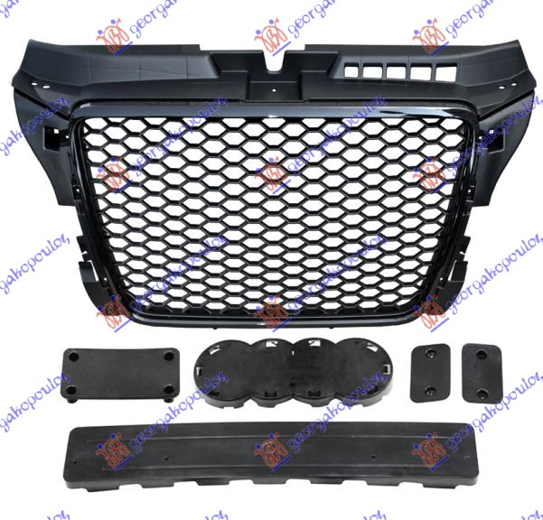 PVC MASKA CRNA 10- (RS LOOK) AUDI A3 2008-2012 (8P1/8PA/8P7)