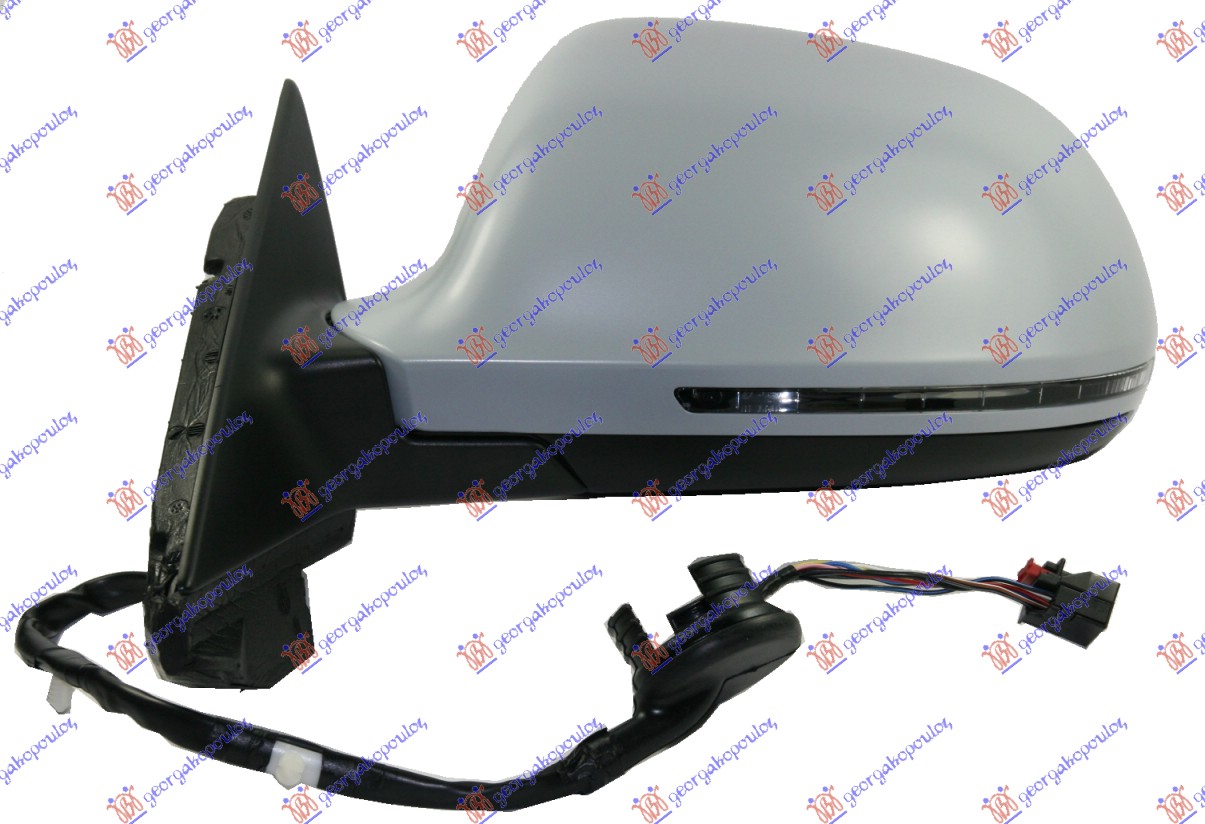 RETROVIZOR ELEKTRICNI SA GREJACEM PM 3 VRATA (MIGAVAC) -2010 (8 PIN) (ASFERICNO STAKLO) AUDI A3 2008-2012 (8P1/8PA/8P7)