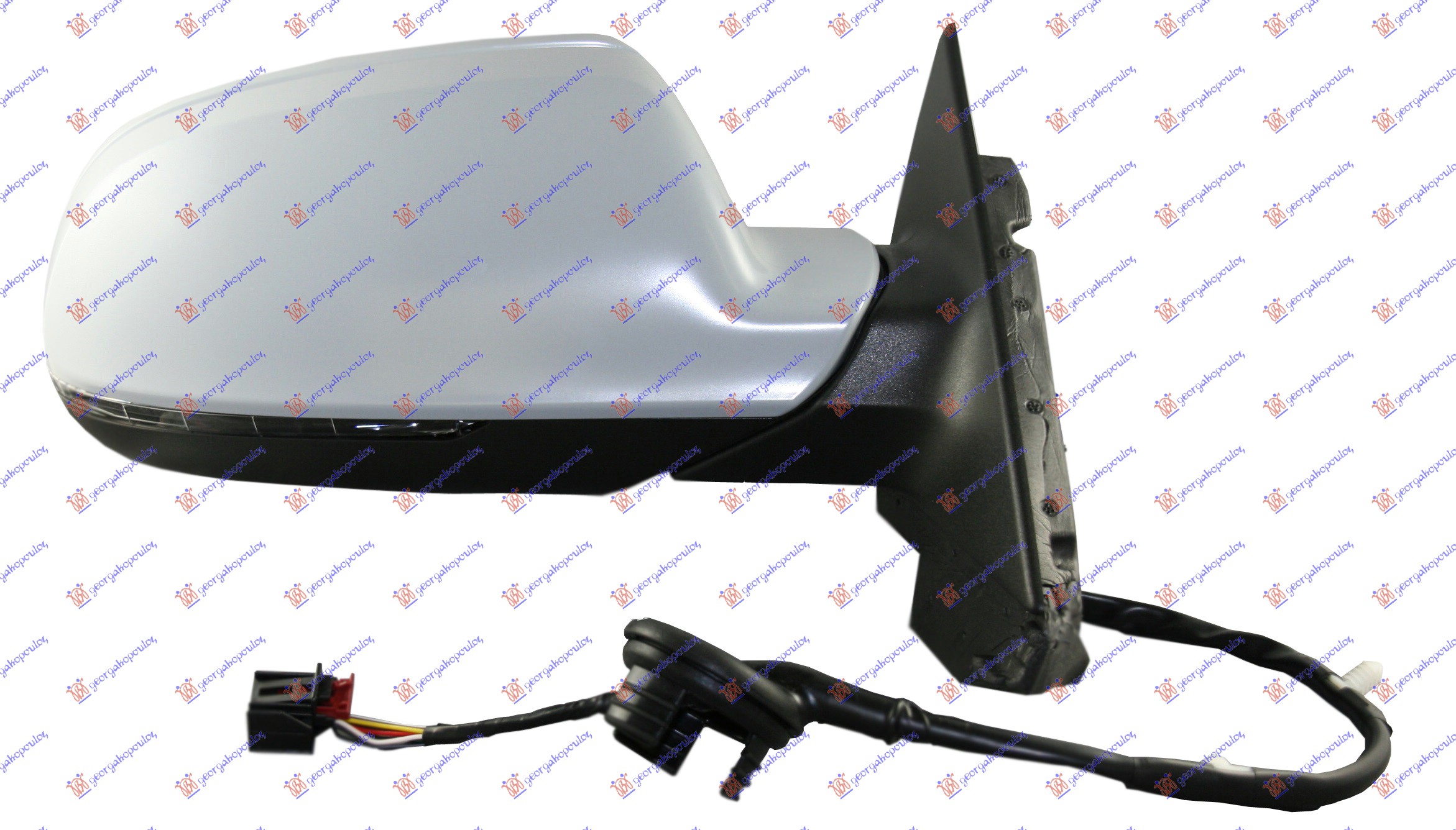 RETROVIZOR ELEKTRICNI SA GREJACEM PM 3 VRATA (MIGAVAC) 2010- (8 PIN) (A KVALITET) (KONVEKSNO STAKLO) AUDI A3 2008-2012 (8P1/8PA/8P7)