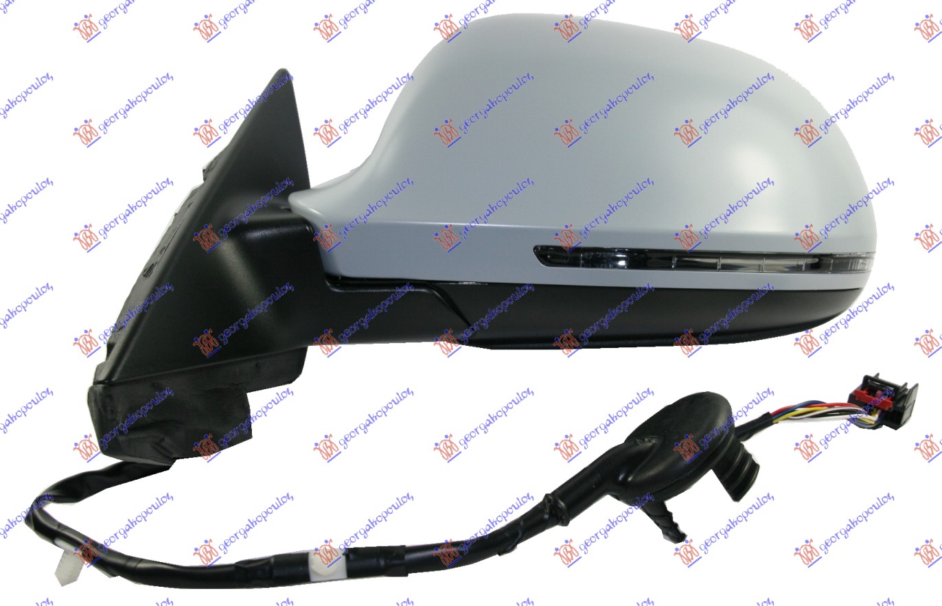 RETROVIZOR ELEKTRICNI SA GREJACEM PM 5 VRATA (MIGAVAC) -2010 (8 PIN) (A KVALITET) (ASFERICNO STAKLO) AUDI A3 2008-2012 (8P1/8PA/8P7)