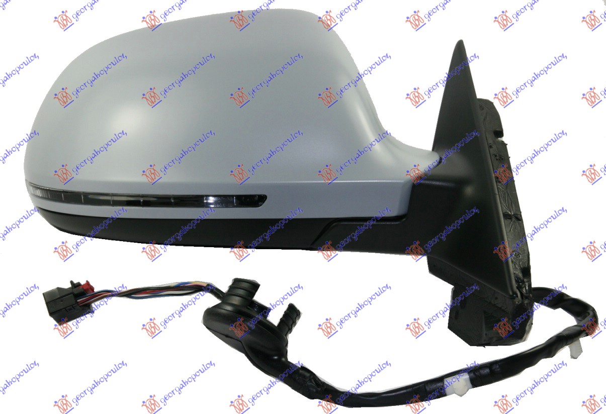 RETROVIZOR ELEKTRICNI SA GREJACEM PM 3 VRATA (ELEKTRO-SKLOPIV) (MIGAVAC) -2010 (A KVALITET) (ASFERICNO STAKLO) AUDI A3 2008-2012 (8P1/8PA/8P7)